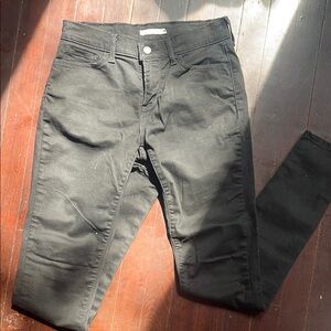 710 Super Skinny Black Jeans